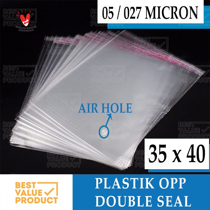 

(Termurah) TEBAL Plastik opp lem 05 35x40 / plastik opp baju / plastik undangan 35 x 40