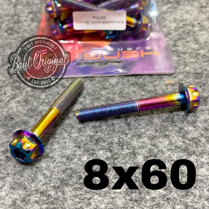 Baut probolt 8x60 rainbow gs1 drat 12 panjang 6 cm ori heng thailand sampoerna123 Segera Beli