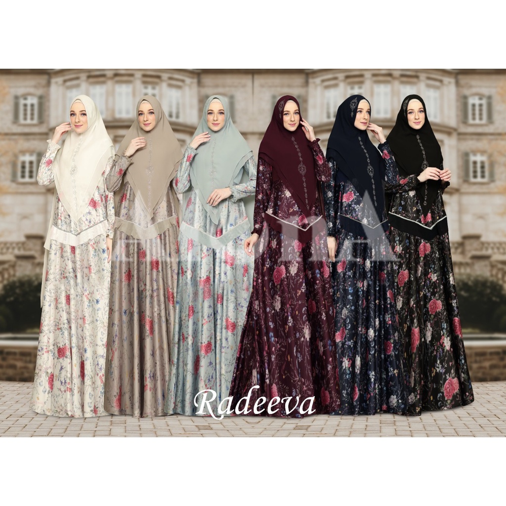 ORIGINAL RADEEVA Gamis Syari by Aluna Miranda - umroh mewah pesta REALPIC ORI 100%