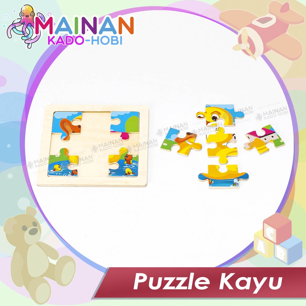 MAINAN MOTORIK PUZZLE SUSUN KARAKTER DUCK BEBEK