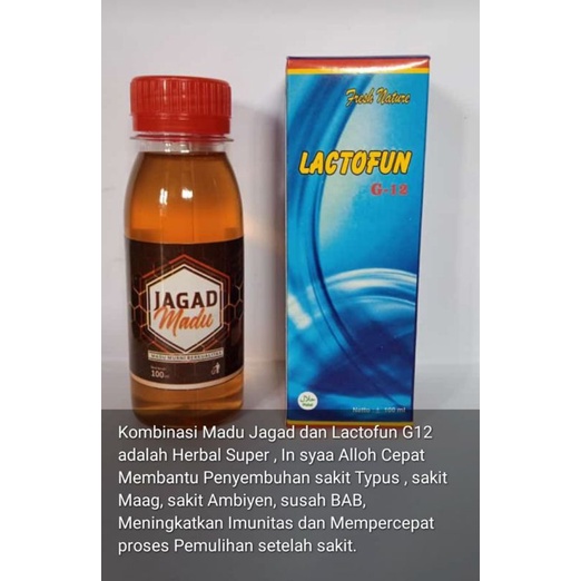 GnG Paket Ekonomis Lactofun G12 + Madu Murni Jagad untukPengobatan Fase AwalAntivirus. penanganan pe