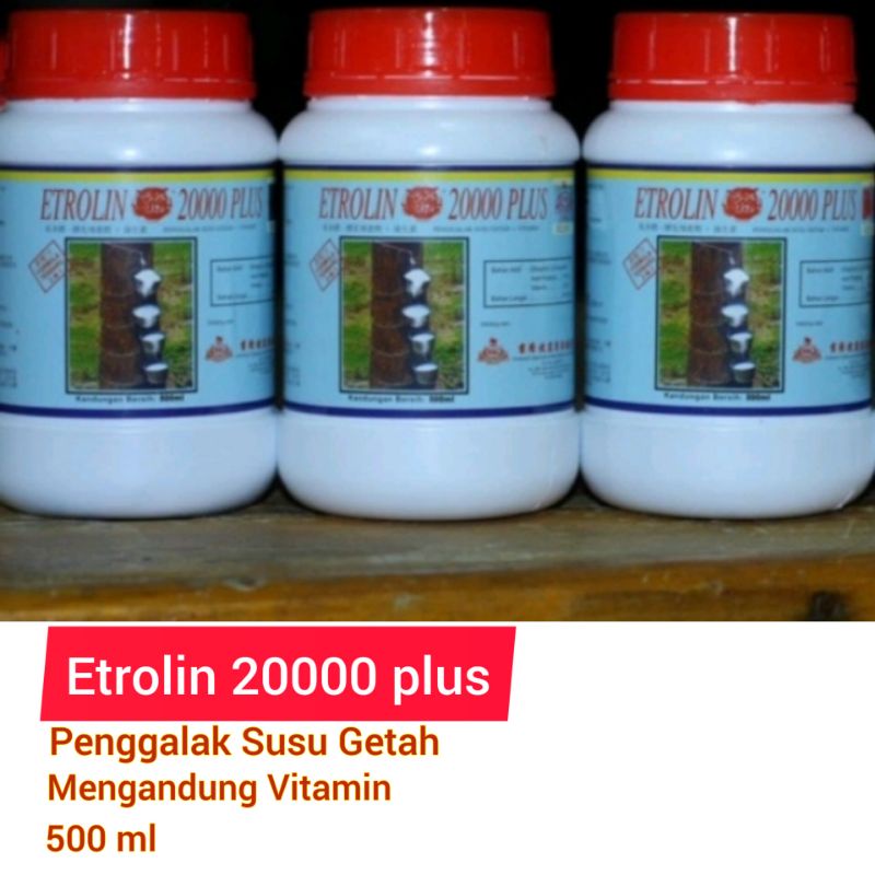 ETROLIN 20000 Plus Penggalak Susu Getah 5 ml Mengandung Vitamin
