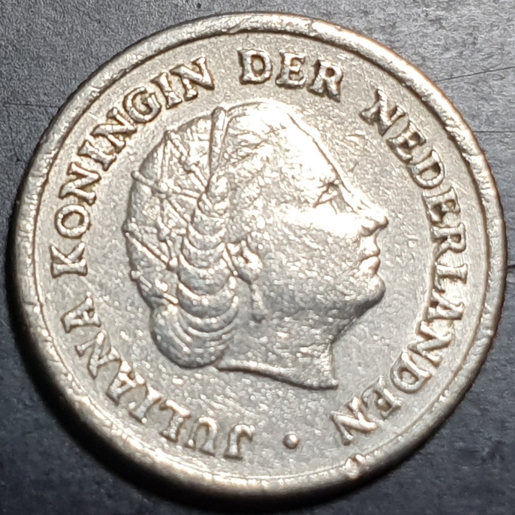 Koin Kuno Belanda 10 Cent Ratu Juliana 1950 XF