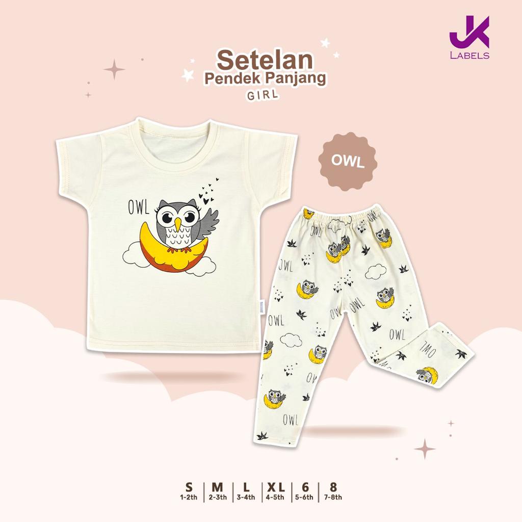 Setelan Anak 1-8 tahun Atasan Pendek Celana Panjang Girl JK Labels