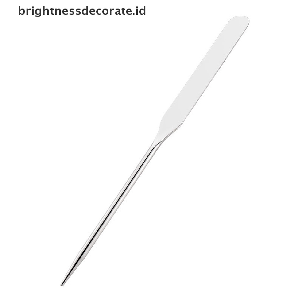 [Birth] Spatula Toner Makeup Stainless Steel Mixing Stick Foundation Alat Pengaduk Krim [ID]