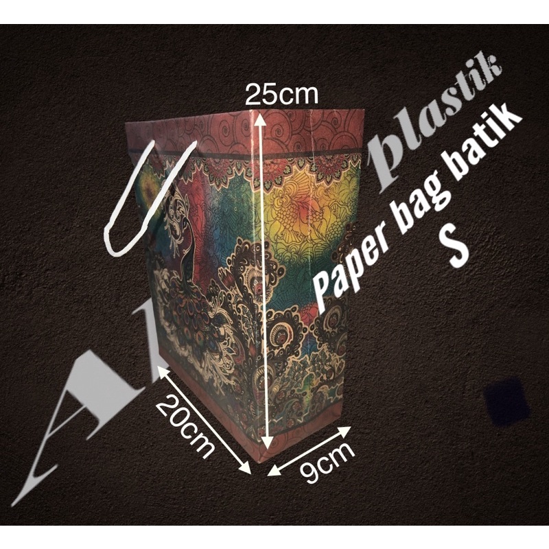 

TAS KERTAS BATIK/PAPER BAG MOTIF S/ BUKU - 1 LUSIN