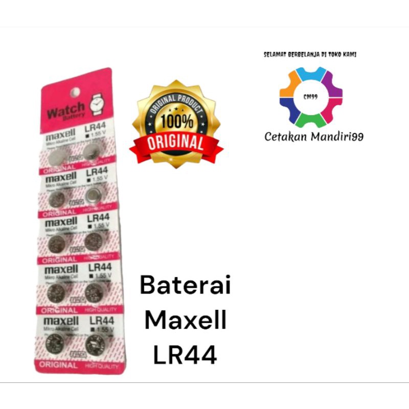 Baterai Maxell LR44 Baterai Alat bantu dengar AG13 LR44 L1154