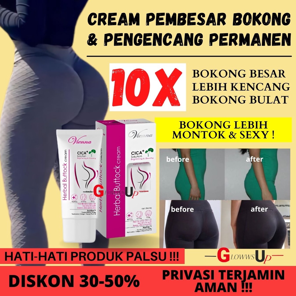 PEMBESAR BOKONG WANITA PERMANEN PEMUTIH BOKONG VIENNA HERBAL BUTTOCK CREAM 80ML CICA+ SOLUTION KRIM BOKONG PERAWATAN TUBUH LAINNYA