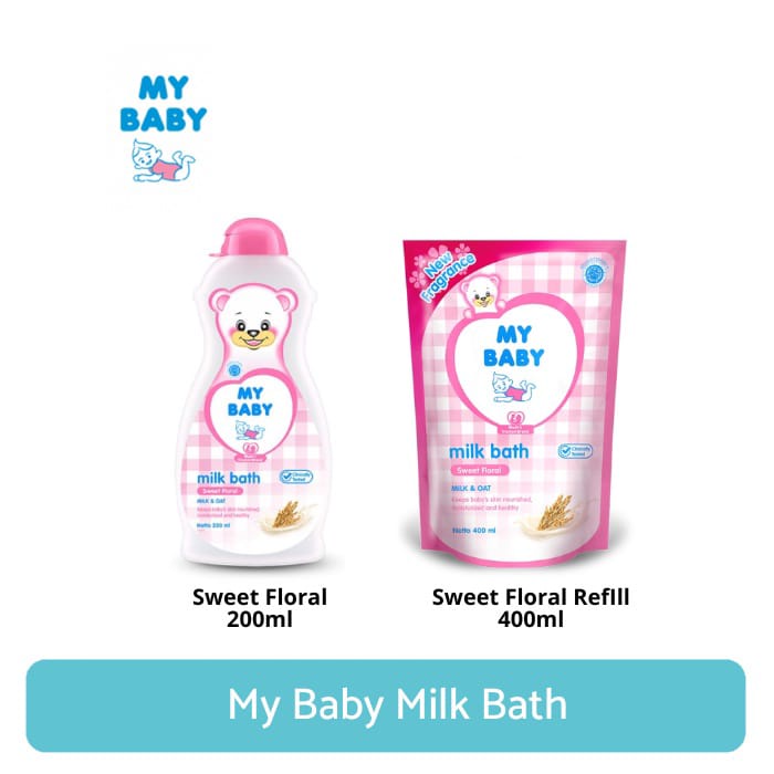 MY BABY MILK BATH REFILL 400ML &amp; 200ML Arjuna kids