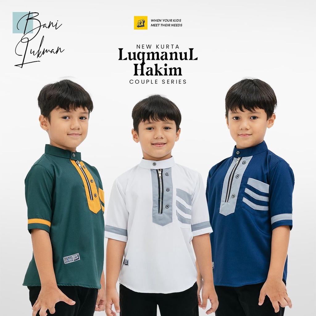 Hoofla Kids Bani Luqmanul Hakim Baju Koko Anak Bani Luqmanul Hakim Kemeja Koko Luqmanul Hakim