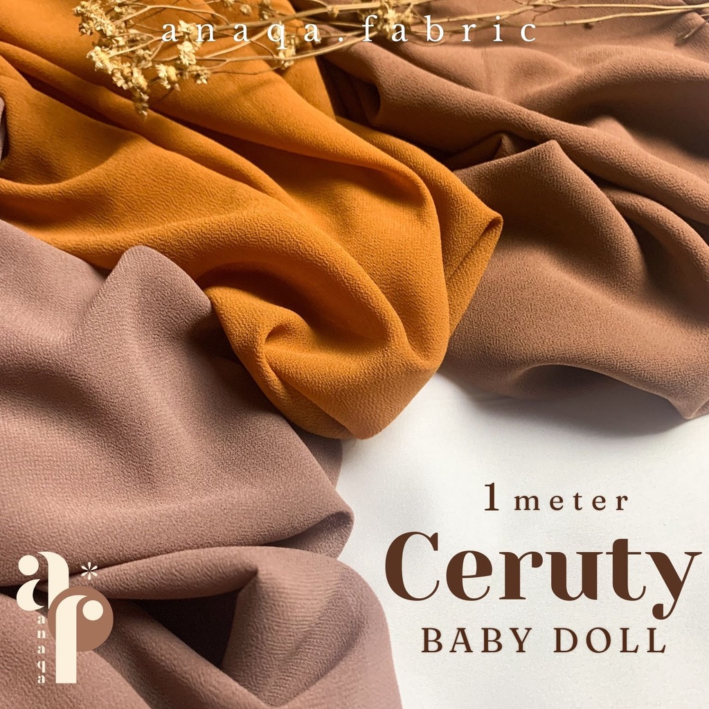 1 Meter Kain Ceruti / Ceruty Baby Doll PREMIUM