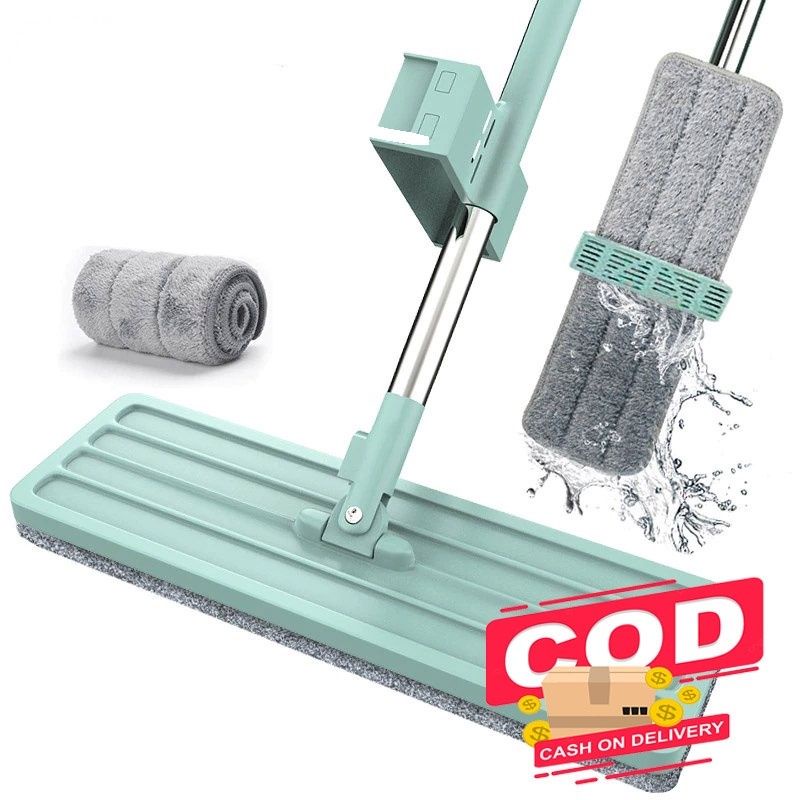 ULTRA MOP Alat Pel Lantai Tarik Handsfree Tanpa Tangan/Pembersih Lantai Praktis Import