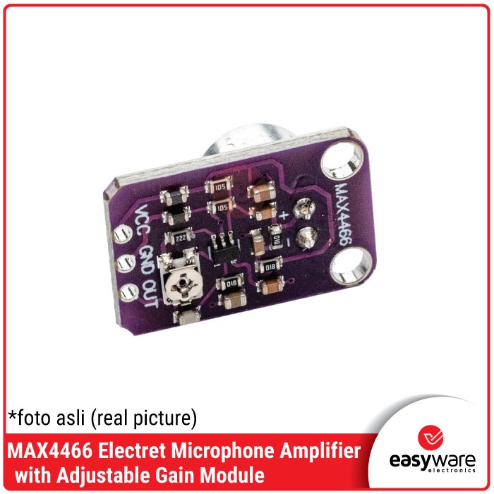 GY-MAX4466 MAX4466 Electret Microphone Amplifier with Adjustable Gain Module