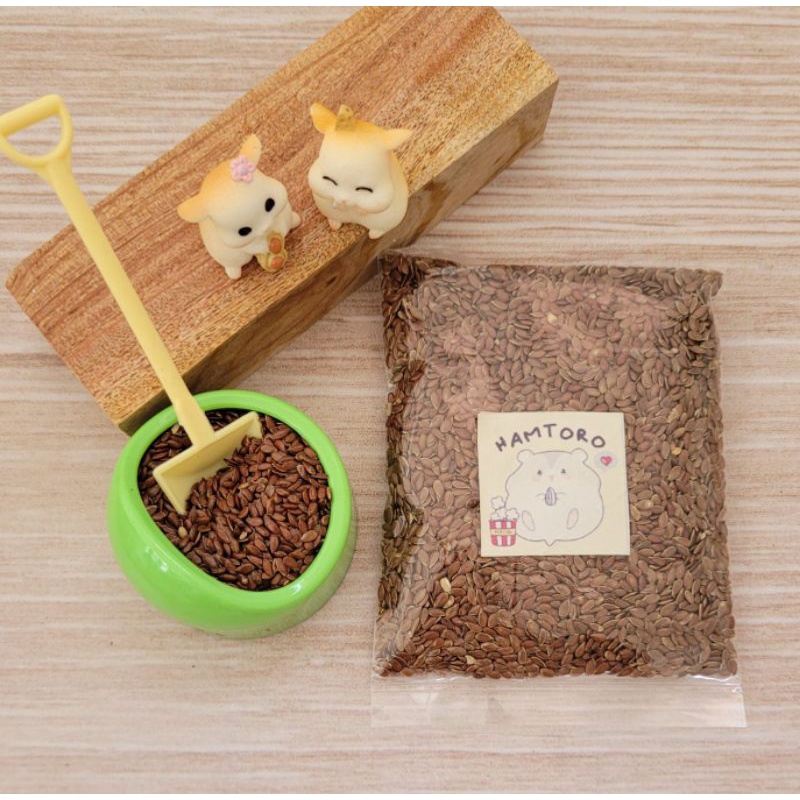 Organic Flaxseed 100gr Makanan Hamster/Burung Biji Flax