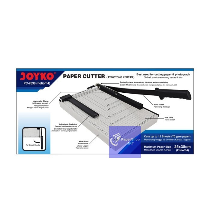 

JOYKO - Pemotong Paper Cutter Folio 26 Cm x 38 Cm - Pcs