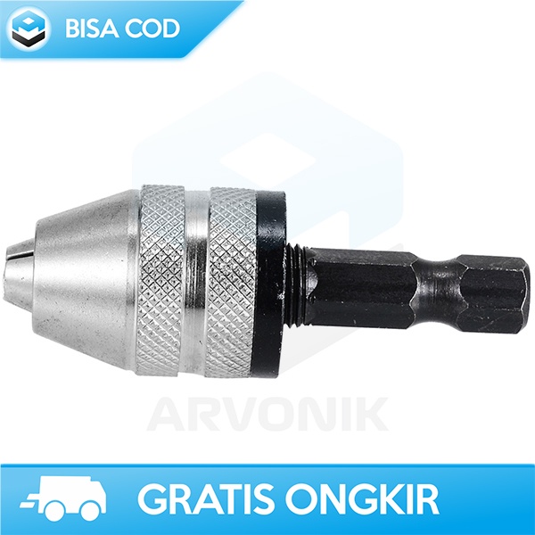 DRILL CHUCK PENJEPIT MATA BOR QUICK CHANGE 1/4 HEX SHANK CARBON STEEL