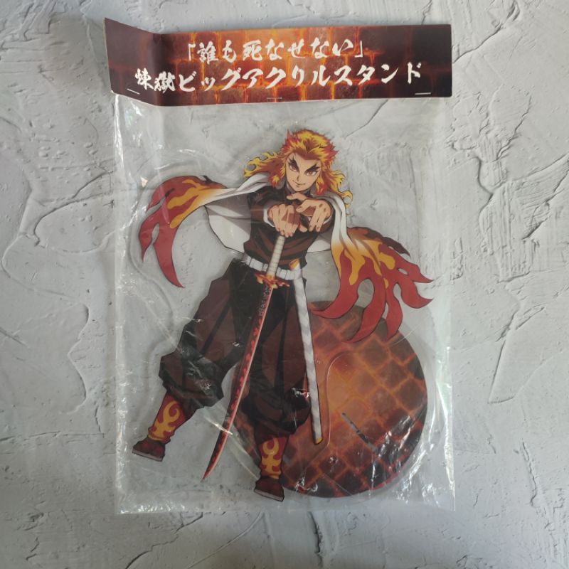 aniplex kimetsu no yaiba mugen train big acrylic stand 35cm rengoku