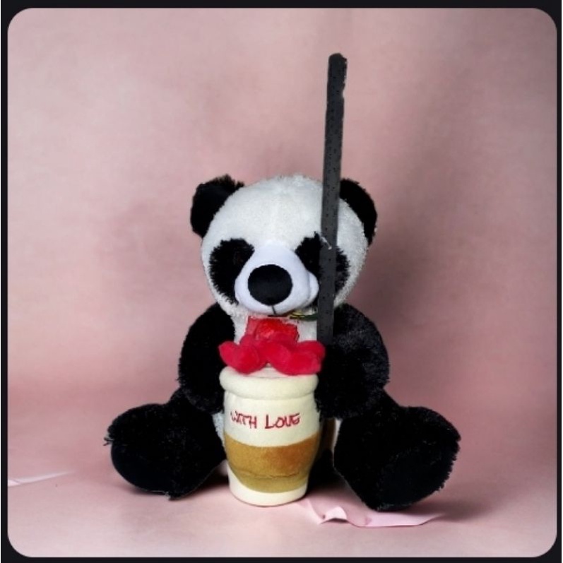 BONEKA PANDA &quot; W/GENTONG LOVE &quot; Tinggi 50 cm