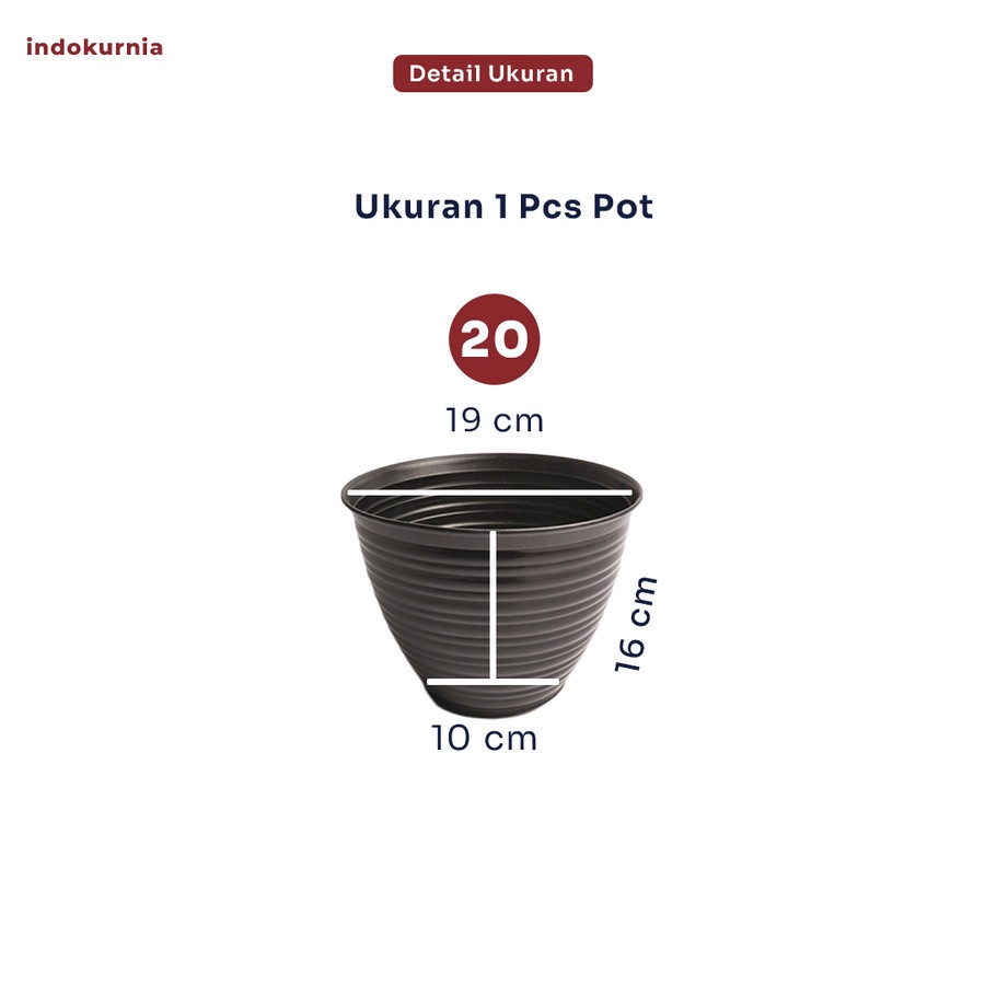 IK - 12PCS POT TAWON PUTIH POT TANAMAN PIRUS TAWON MADU HITAM 20 CM