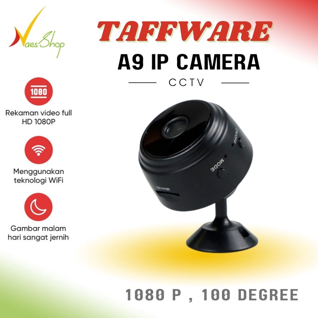 Taffware Mini CCTV  / Mini Camera / 1080P / Wifi / A9