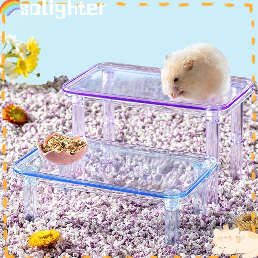 Solighter Hamster Platform Lansekap Hewan Kecil Kebutuhan Sehari-Hari Rumah Bermain