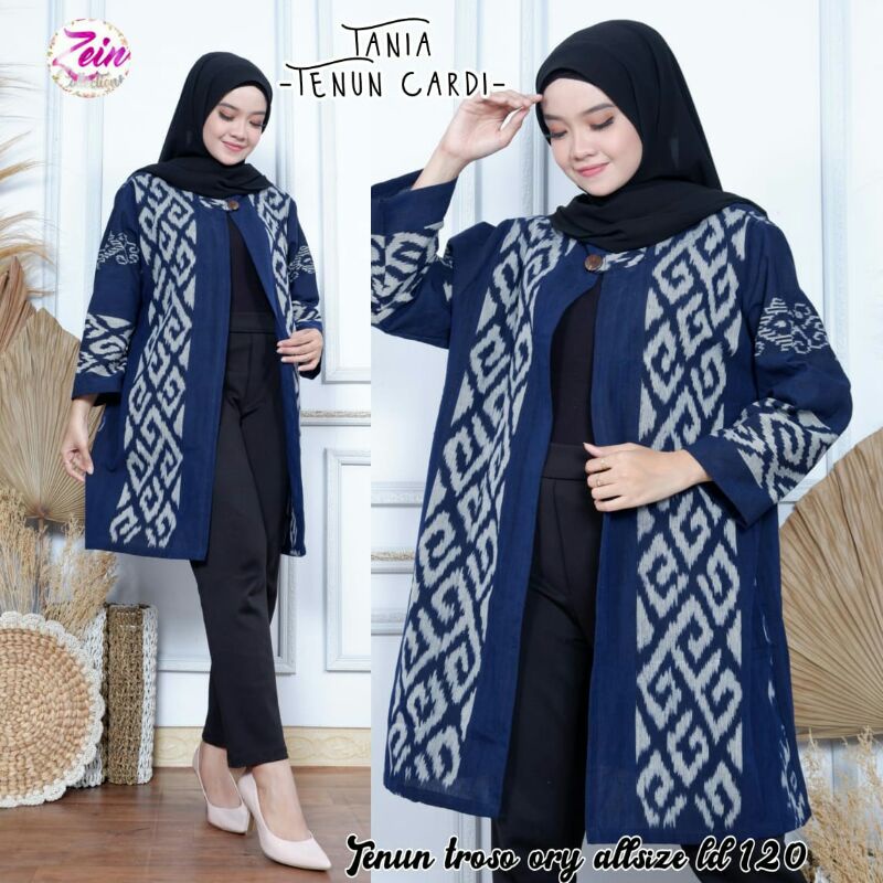 Batik Tania Tenun Tunik Cardi (jumbo)