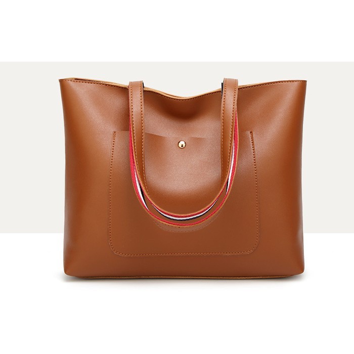 TOTE BAG SHOPPING BAG TAS BELANJA TAS WANITA Brown