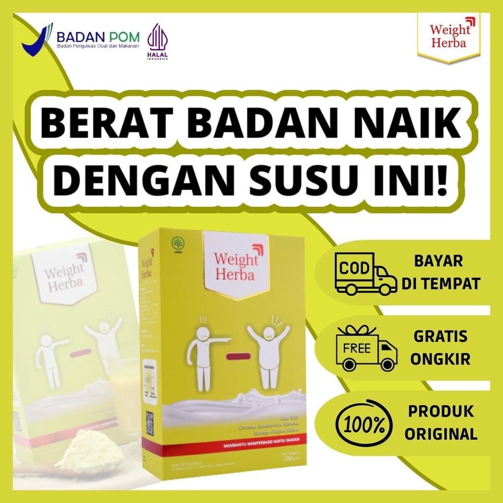 

Weight Herba | Susu Herbal Alami Solusi Tepat Untuk Menambah Berat Badan Menjadi Ideal [Official Store]