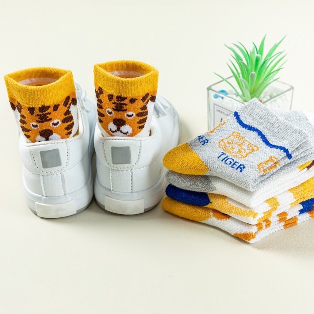 ☀INDOLAND☀ Kaos Kaki Anak Motif Harimau Kaus Kaki Bayi Lucu Tiger KK054