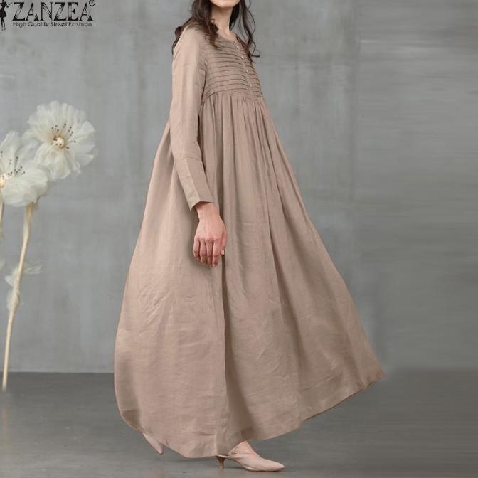 dress longgar Maxi dress wanita premium import dress ukuran besar