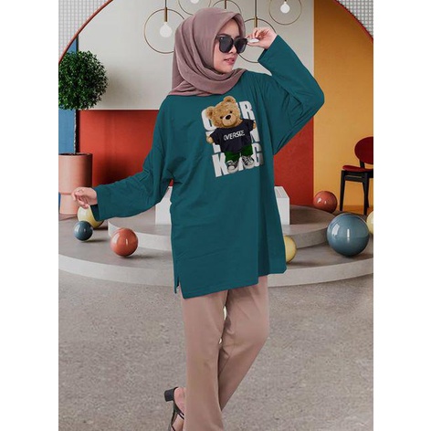 BLOUSE OVERSIZE LENGAN PANJANG LD 130CM DTF BEAR OVERSIZE