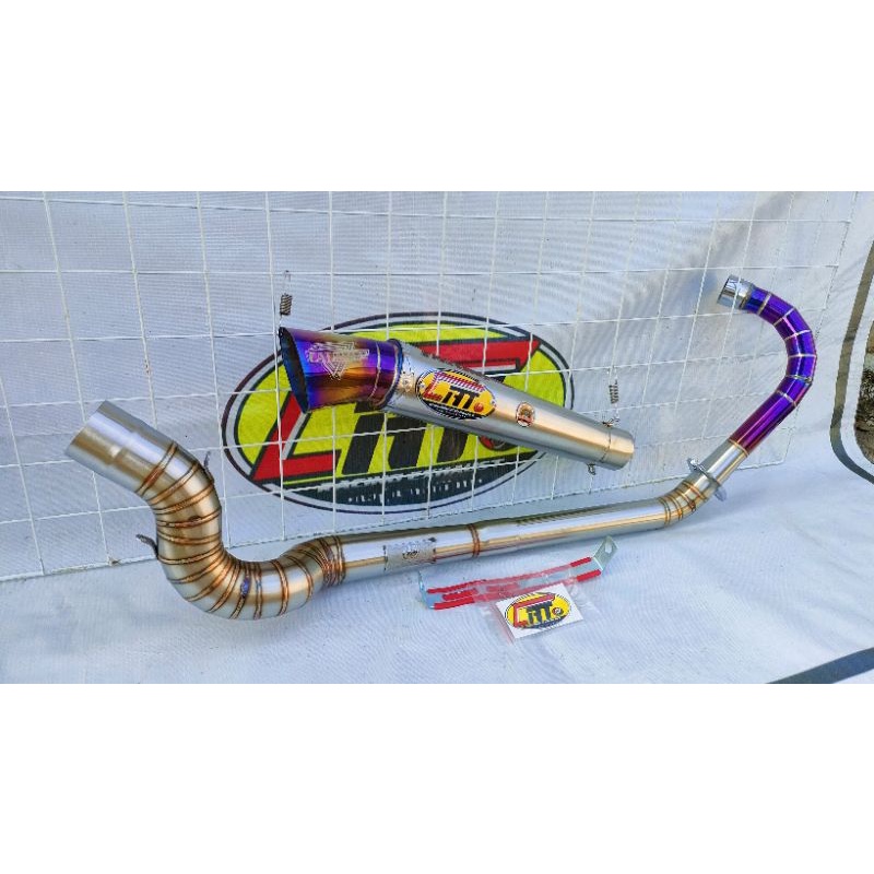 knalpot cat racing knalpot kanan naga ujung blue step ori slincer corong diamond untuk vixion new ol