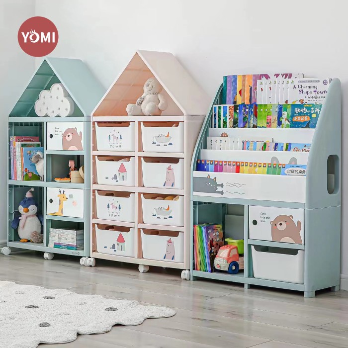 Rak Yomi - Rak Buku Anak S82 / Rak Buku Serbaguna Tempat Penyimpanan Books