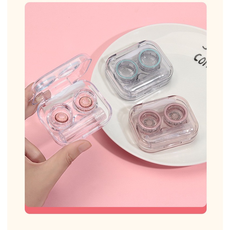 TEMPAT SOFTLENS TRANPARAN 3IN1 TRAVELING MINI KOTAK LENS