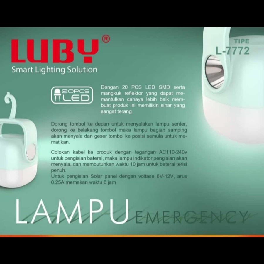 Lampu Emergency LUBY 7772 / L7772