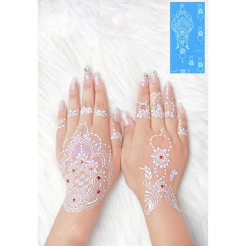 TERMURAH HENNA INSTAN MOTIF LIMITED EDITION FULL TANGAN