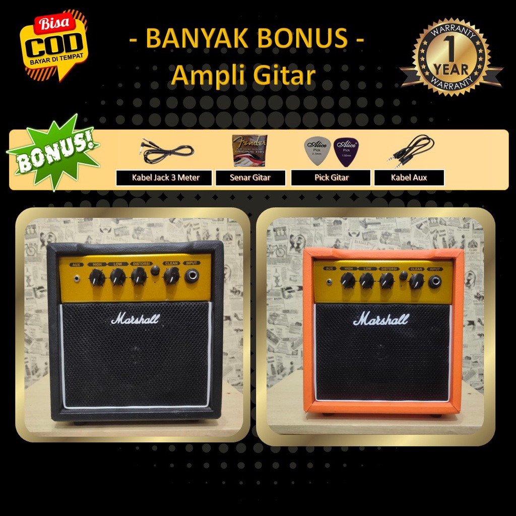 Jual Ampli Gitar Dan Bass Input Inch Marshall Termurah Bergaransi