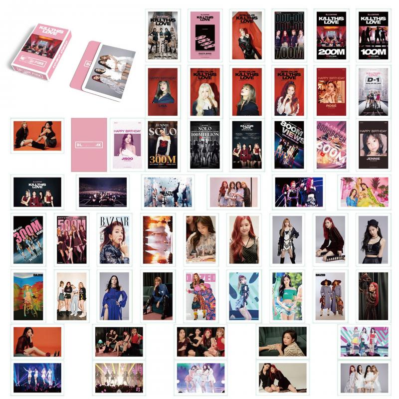 54/55Pcs/box black pink ROSE LISA JENNIE JISOO Photocards Album LOMO Cards Jisoo Jennie Rose Lisa Blink BP