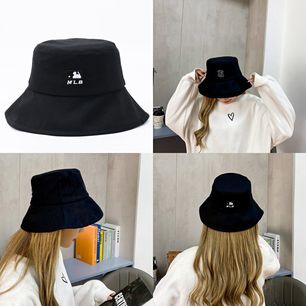 Topi bucket hat NY MLB premium wanita pria kualitas premium