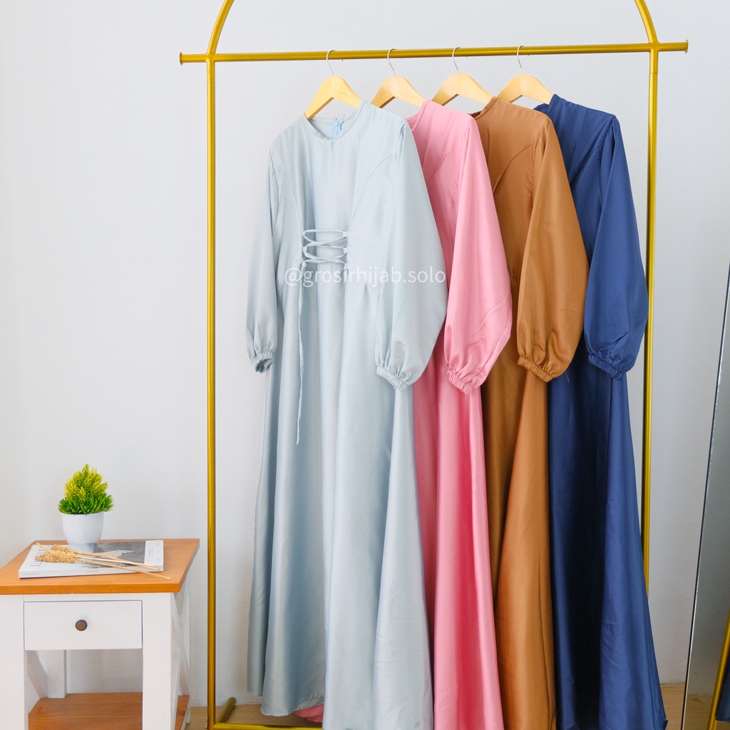 (AMD) GAMIS MITHA TALI DRESS OVERSIZE ATASAN WANITA SATIN SILK