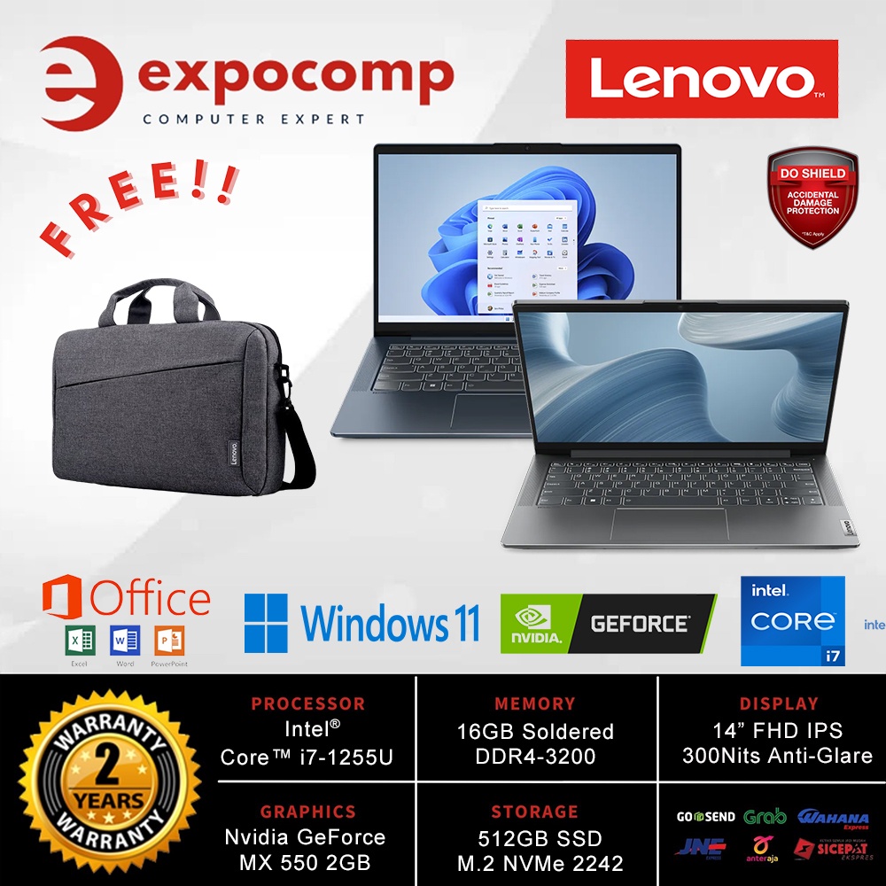 LENOVO IDEAPAD SLIM 5i 14IAL7 CORE i7-1255U 16GB 512GB MX550 W11+OHS