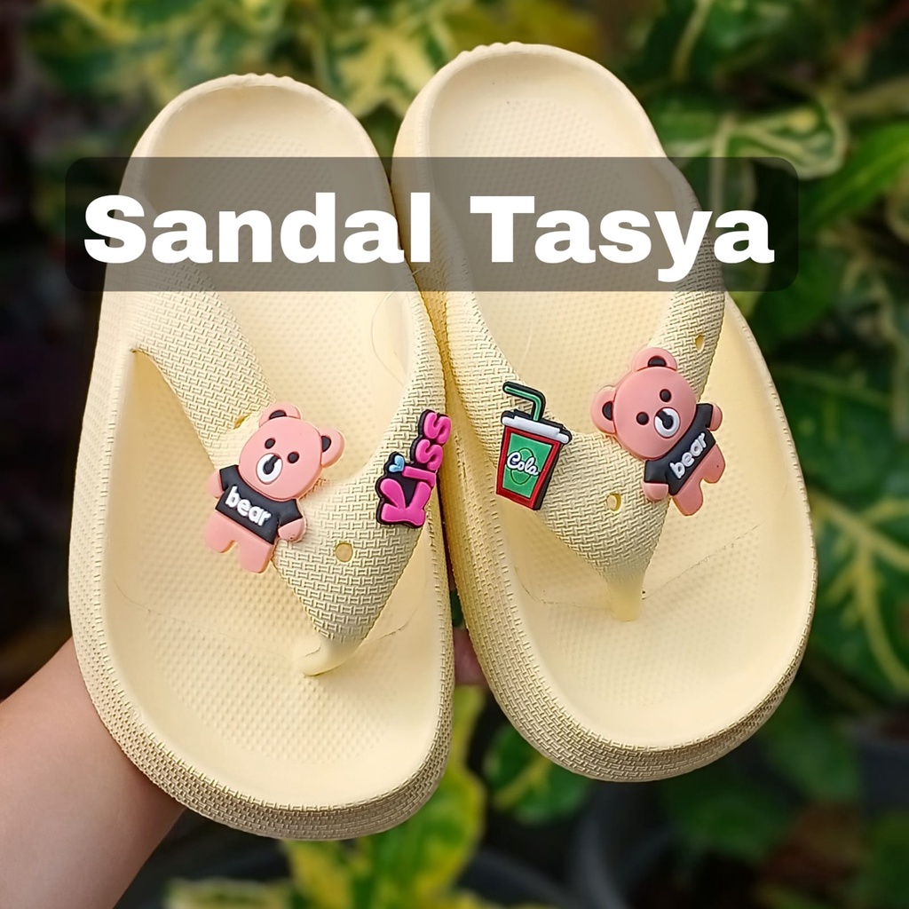 Sandal Jepit Fuji Karet Anak Perempuan Karet Karakter Beruang Fashion Korea Sol Tinggi Umur 5 6 7 8 Tahun Terbaru