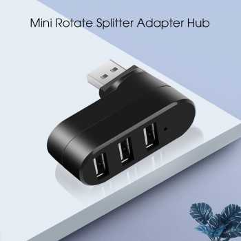 Mini Super Speed USB Hub 2.0 3 Port Rotary Splitter Adaptor Untuk Laptop PC Komputer Data Transmission Windows Charger Hp IOS Android Iphone Mac OS / Mini Super Speed USB 2.0 Hub 3 Port Data Transfer Rate Up To 480Mbps / USB Mini Rotasi Kabel Data Adapter