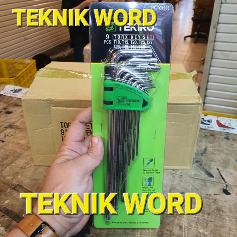 KUNCI L SET BINTANG TEKIRO PANJANG 9PCS / KUNCI L BINTANG TEKIRO