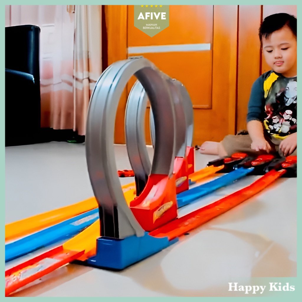 [Afive] Diecast Track Racing Jalanan Hot Wheels Panjang Hot Wheels Track Set Mainan Mobil Mobilan