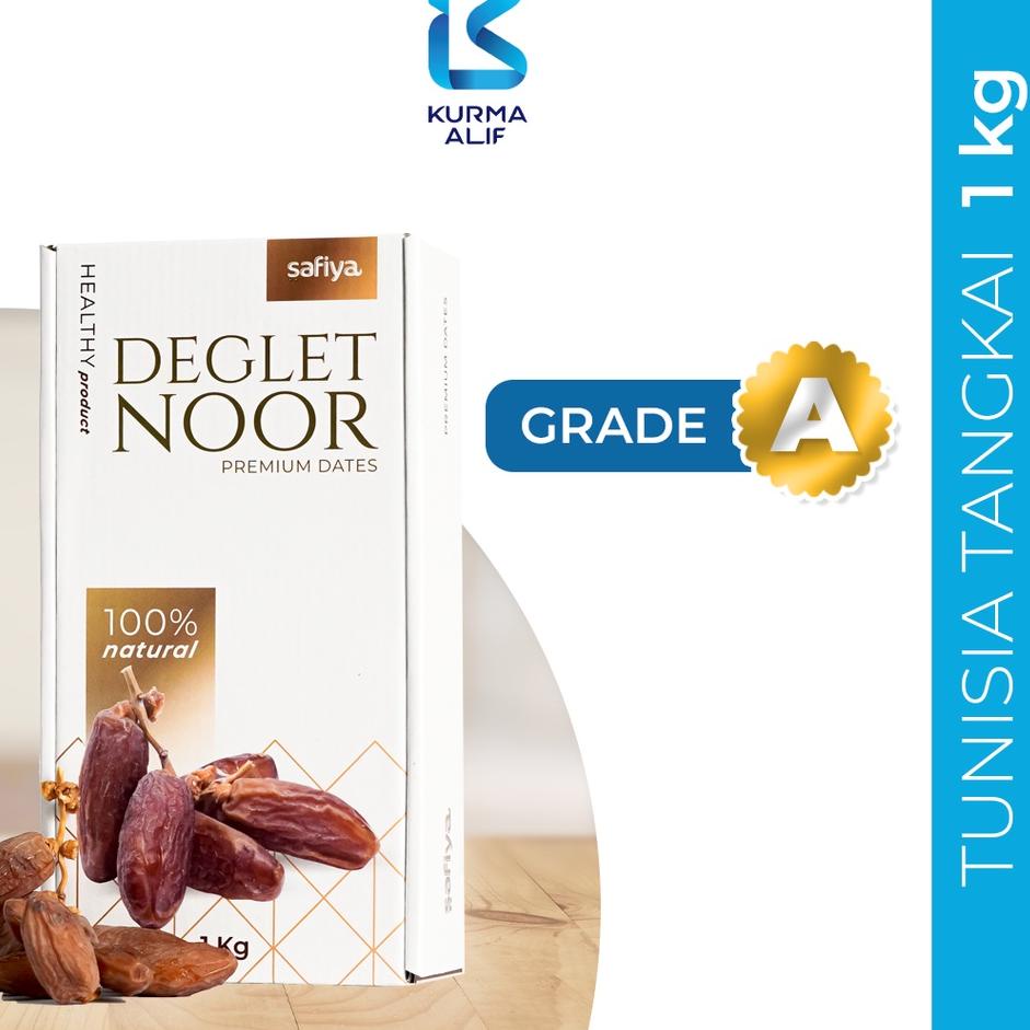 

code2i2Hw Kurma Tangkai Deglet Noor Tunisia 1 Kg | Kurma Tunisia Asli Kualitas Premium