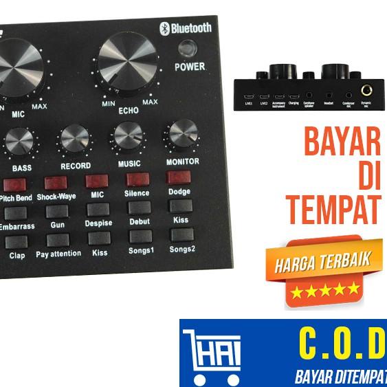 ☃ SOUNDCARD BLUETOOTH AUDIO USB EXTERNAL EFEK SUARA ELEKTRONIK SOUND CARD V8S HIGH QUALITY EFFECT MI