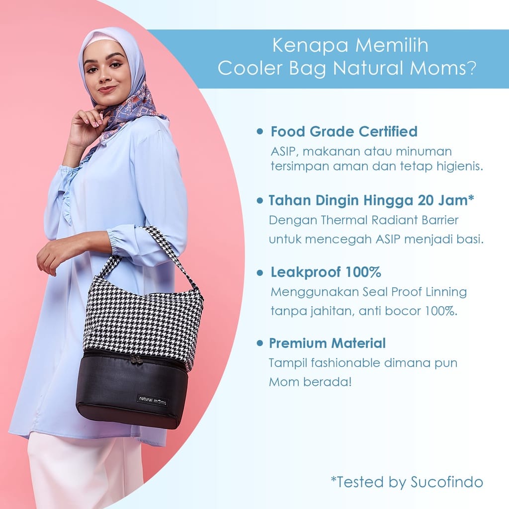 Natural Moms Tote Cooler Bag - Tas Penyimpan ASI