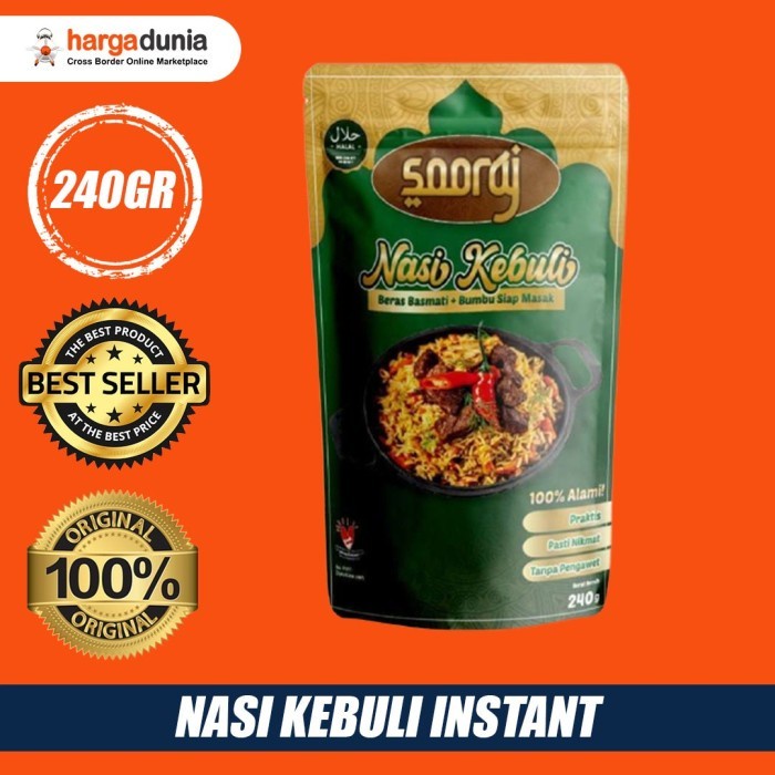 

Terlaris ✨ - M&G Nasi Kebuli Instan 240gr, Beras Basmati dg Bumbu Siap Masak 2.1.23