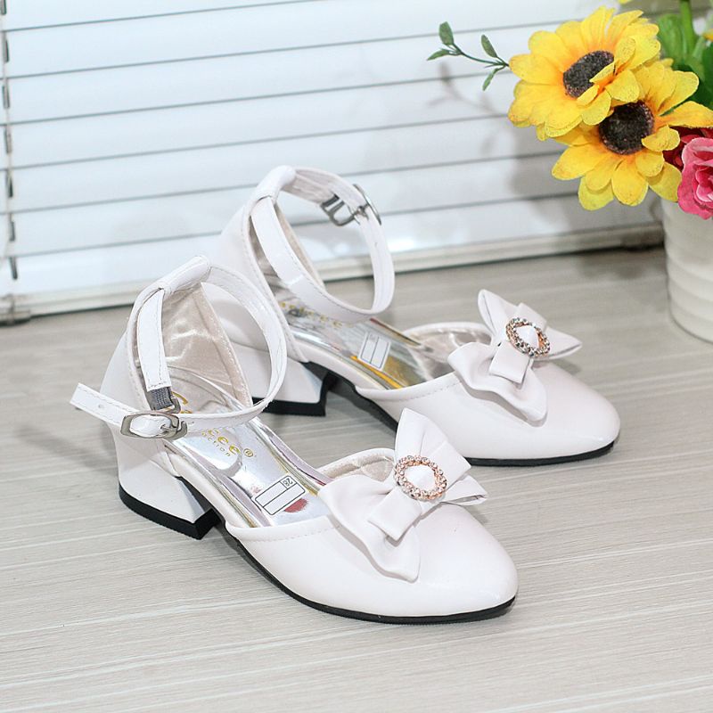 Sandal Pesta Anak Perempuan Hak Tahu 3CM Pita Tali Karina